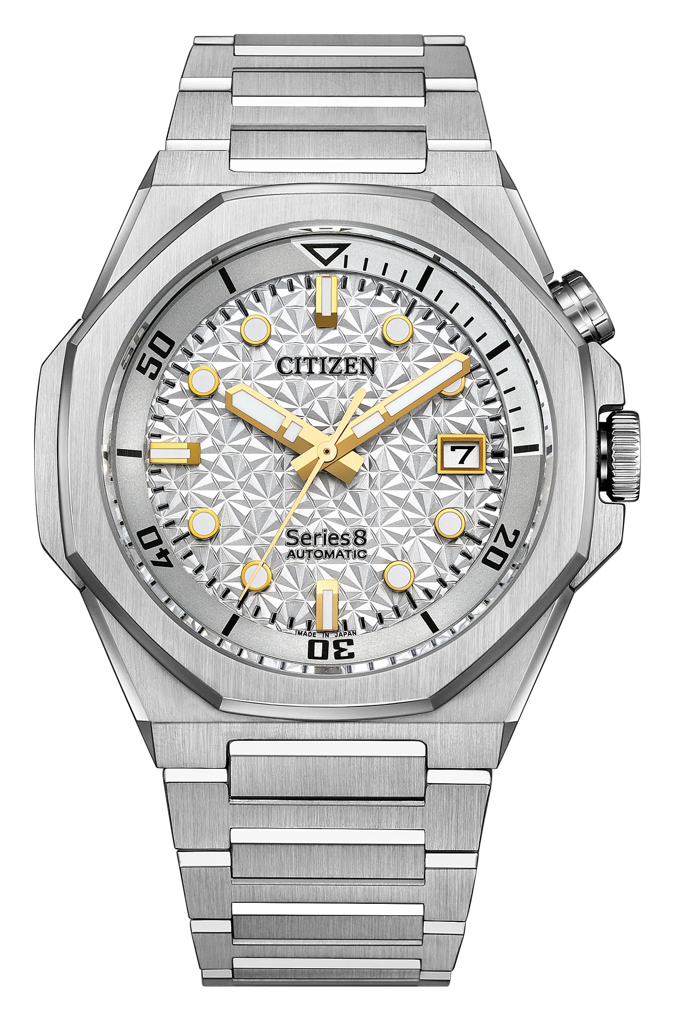 Series8 890 City Lights Silver-Tone Dial Stainless Steel Bracelet